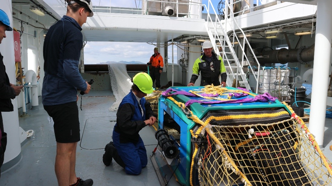 Photo of deep vision machine being prepared on deck